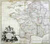 A New Map Of France Shewing The Roads & Post Stages ...