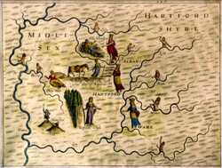 Untitled [Map Of Hertfordshire & Middlesex]