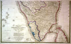 Map Of The Peninsula Of India, ... To Cape Comorin. ...
