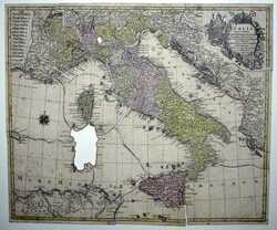 Italia Annexis Insulis Sicilia, Sardinia Et Corsica ...1758