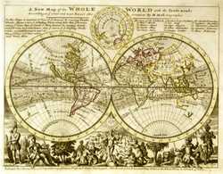 A New Map Of The Whole World With The Trade Winds ... : H.Moll