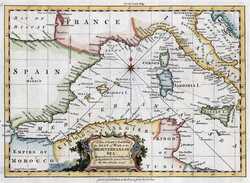 A New Chart Exhibiting The Seat Of War In The Mediterranean Sea