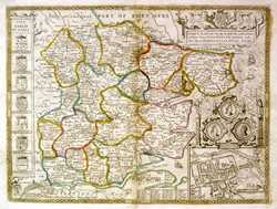 Essex, Devided Into Hundreds,.. Fayre Towne Colchester ...