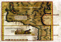 Untitled [Verso - Oceani Occidentalis Sev Terrae Novae Tabvla]