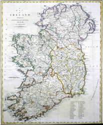 A Map Of Ireland Divided Into Provinces And Counties From The...
