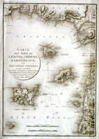 Carte Des Iles De Lemnos, Imbros, Samothrace, ...