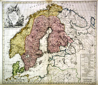 Map Of The Kingdoms Of Sweden And Norway