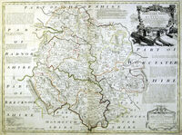 An Accurate Map Of Hereford Shire Divided Into Its Hundreds ... : E.Bowen / T.Kitchin