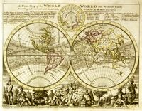 A New Map Of The Whole World With The Trade Winds ...