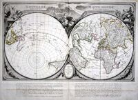 Nouvelle Mappe Monde Dediee Au Progres De Nos Connoissances : R.J.Julien / F.A.Santini