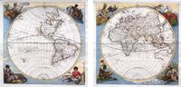 Untitled [Double Hemisphere Map Of The World] : E.W.Happel