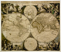 Mappe-Monde Geo-Hydrographique, Ou Description Generale Du Globe : G.Valck