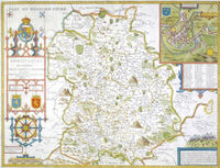 Shropshyre Described The Sittuation Of Shrowesbury Shewed ... : J.Speed