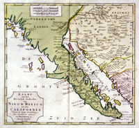 Kaart ... Van Nieuw Mexico En Van California ... : I.Tirion