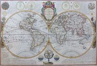 Carte Generale De La Terre Ou Mappe Monde ... : N.De Fer / G.Danet