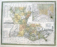 A New Map Of Louisiana : S.A.Mitchell