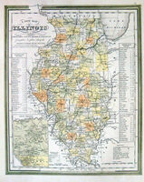 A New Map Of Illinois : S.A.Mitchell