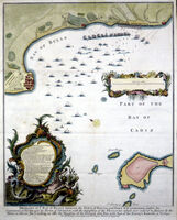Draught Of Ye Bay Of Bulls...Town Of Rotta And Fort St.Catherine : I.Basire