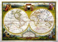 Mappa Mondo O Decrizione Generale Del Globo Terraqueo : G.M.Cassini