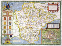 Devonshire With Excester Described And The Armes Of Such Nobles : J.Speed