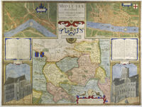 Midle-sex Described With The Most Famous Cities ... : J.Speed / H.Overton