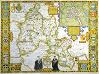Oxfordshire Described With Ye City ... Armes Of The Colledges : J.Speed
