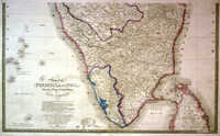 Map Of The Peninsula Of India, ... To Cape Comorin. ...