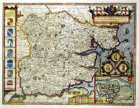 Essex, Devided Into Hundreds, With ... Fayre Towne Colchester