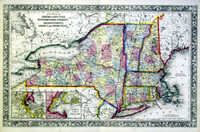 County Map Of The States Of New York...