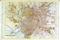 Map Of Manchester Divided Into Half Mile Squares And Circles