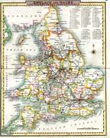England And Wales With The Canals, Navigable Rivers, Railroads..