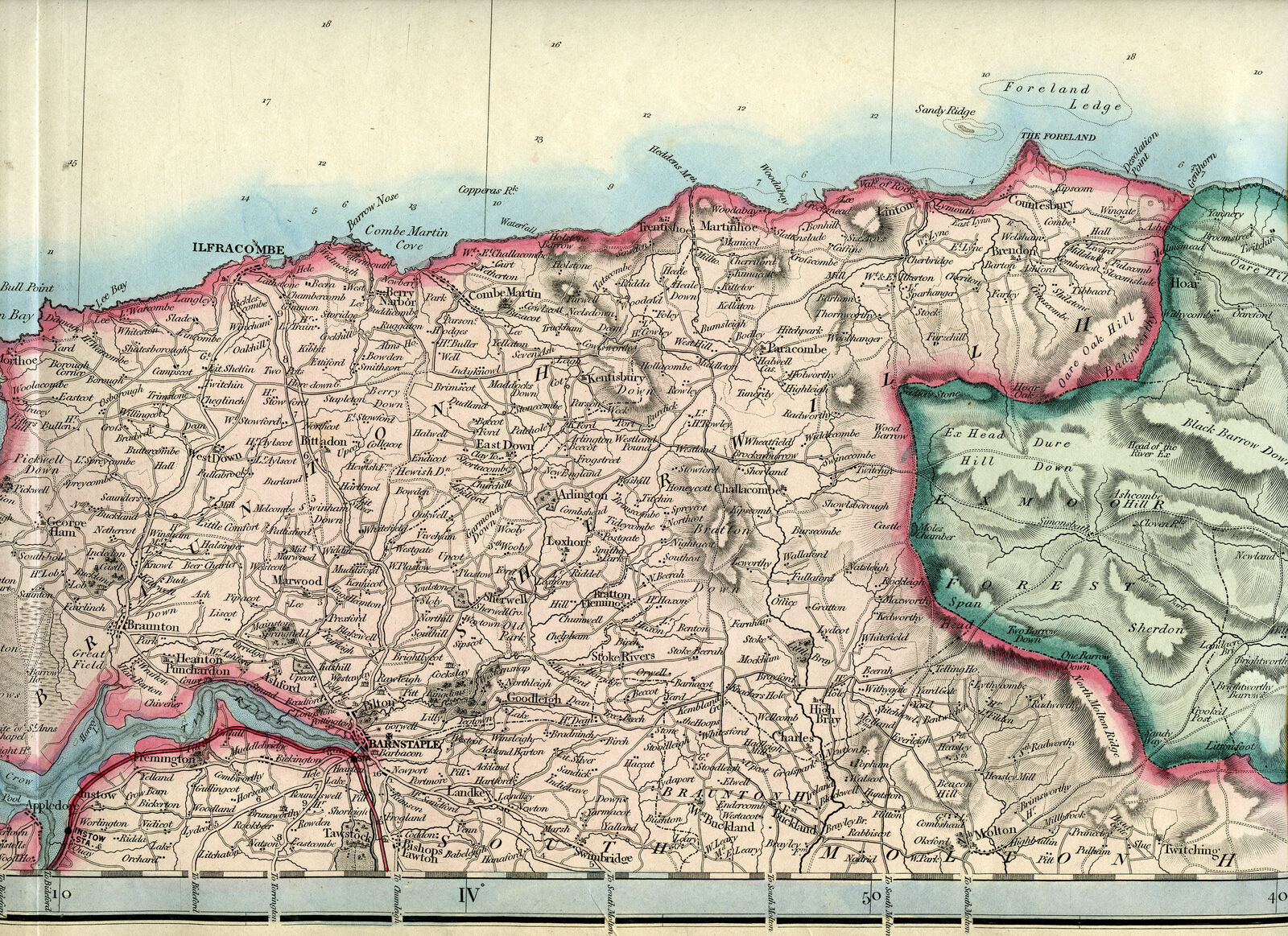 North+devon+england+map