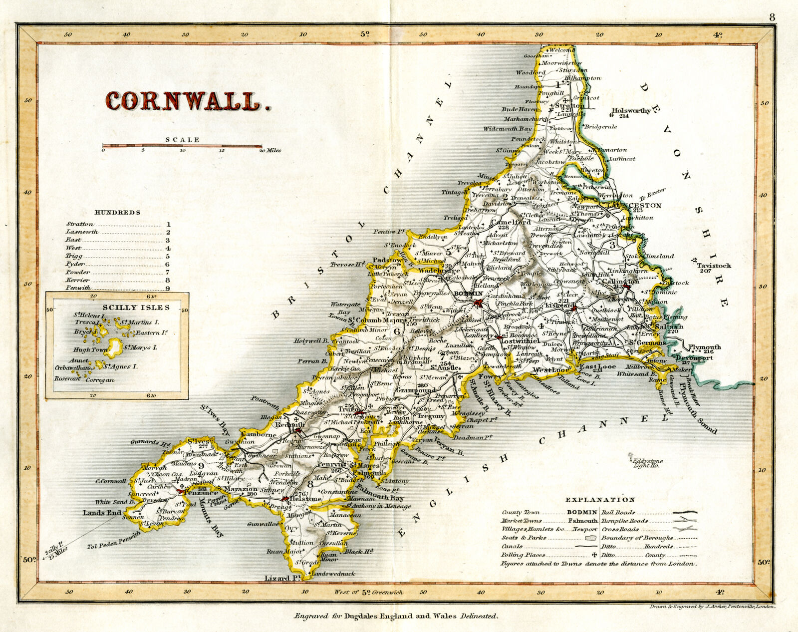 View Cornwall Map England Gif