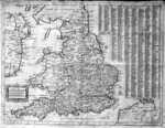 A New Map Of England With A Table Readily To Find The Townes