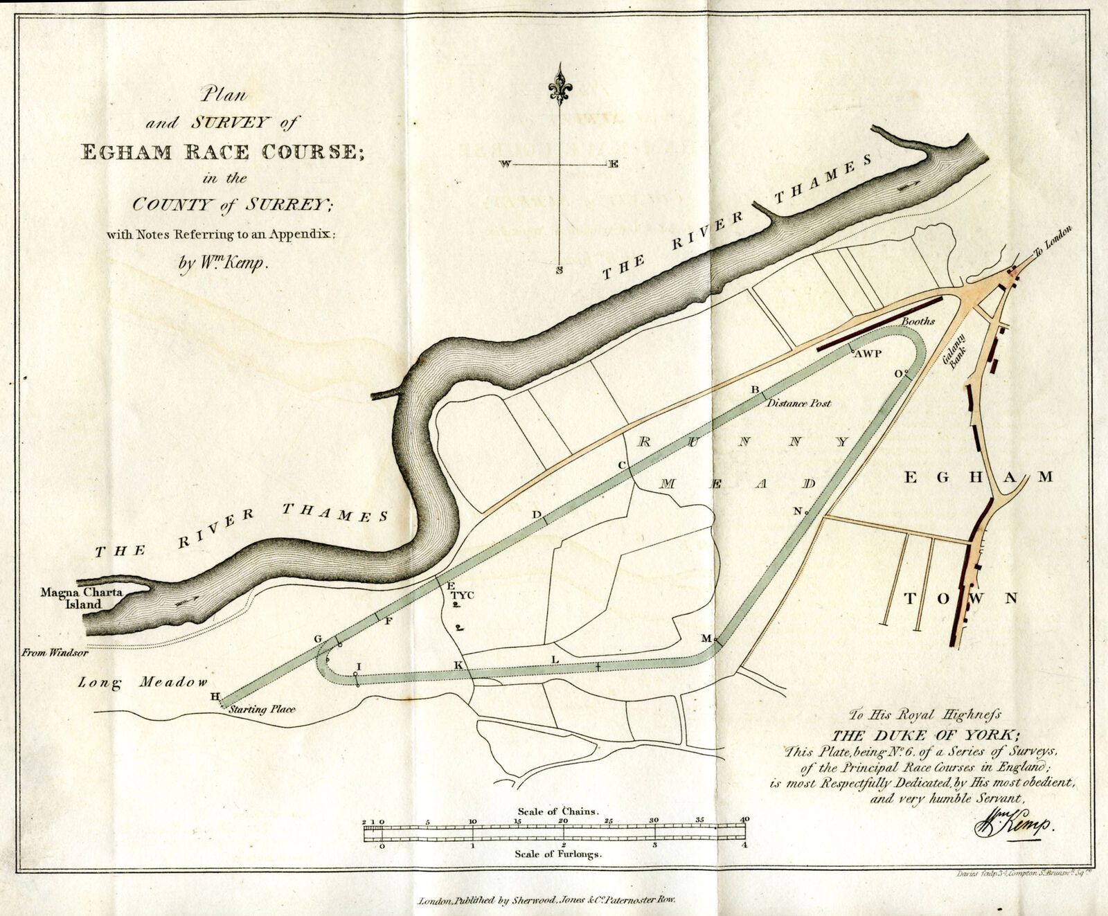 Jonathan Potter: Map : Plan And Survey Of Egham Race Course;