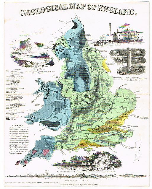 Jonathan Potter: Map : Geological Map Of England